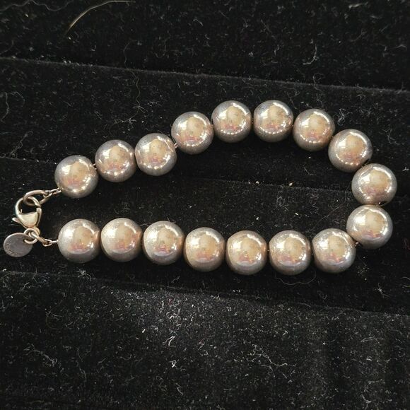 Tiffany & Co. Sterling Silver 10mm HardWear Ball Bead 7.5